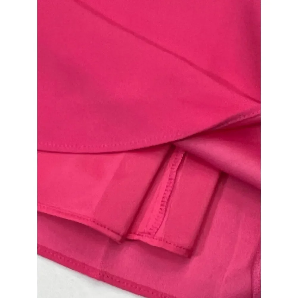 Trina Turk Hot Pink Off Shoulder Bell Sleeve Mini Dress Medium NWT MSRP $258 - Picture 8 of 12